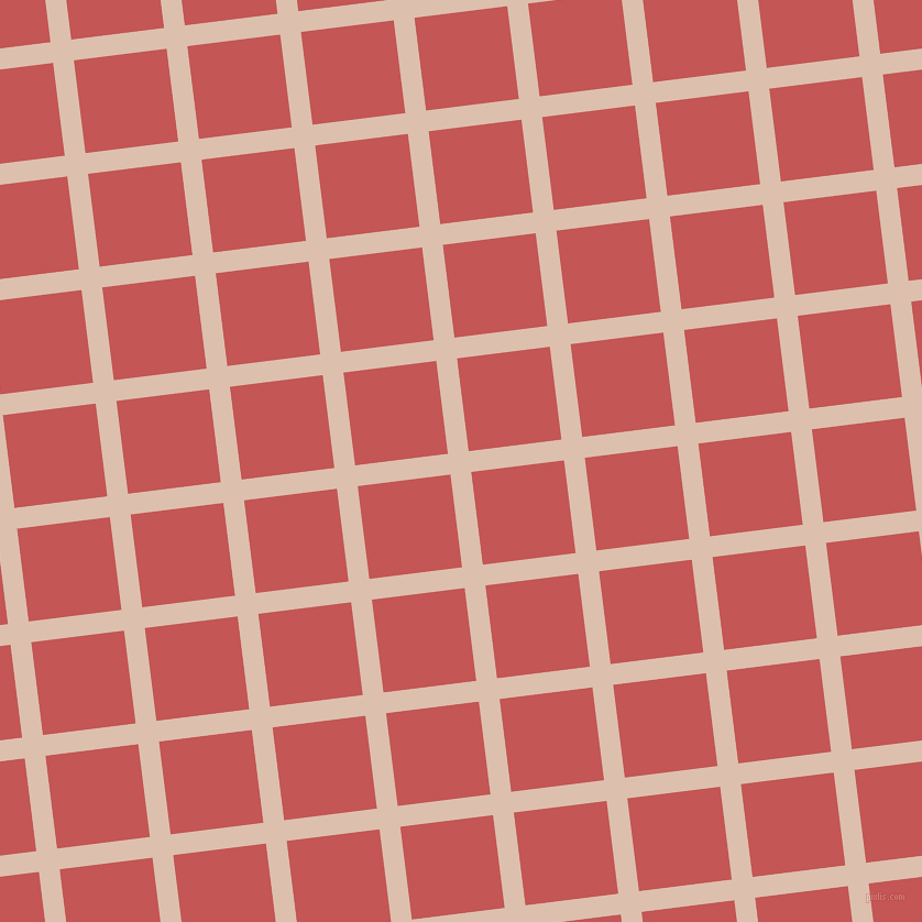 7/97 degree angle diagonal checkered chequered lines, 19 pixel line width, 85 pixel square size, Just Right and Fuzzy Wuzzy Brown plaid checkered seamless tileable