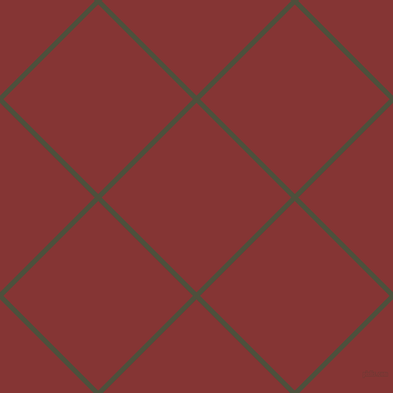 45/135 degree angle diagonal checkered chequered lines, 7 pixel line width, 190 pixel square size, Kelp and Tall Poppy plaid checkered seamless tileable