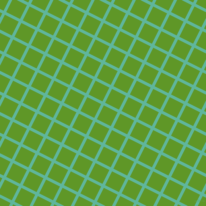 63/153 degree angle diagonal checkered chequered lines, 10 pixel line width, 52 pixel square size, Keppel and Limeade plaid checkered seamless tileable