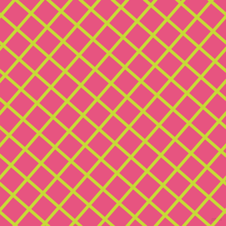 49/139 degree angle diagonal checkered chequered lines, 11 pixel lines width, 63 pixel square size, Las Palmas and Dark Pink plaid checkered seamless tileable