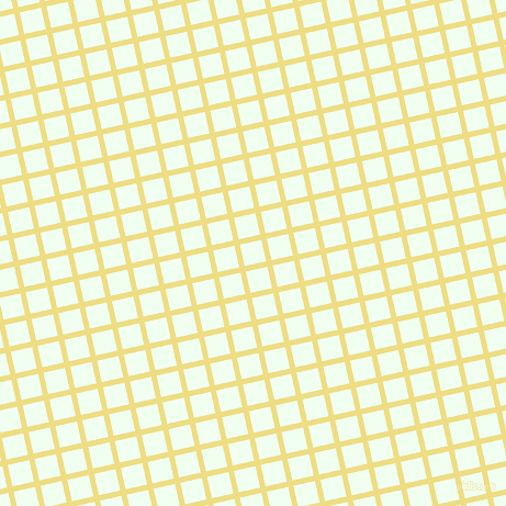 13/103 degree angle diagonal checkered chequered lines, 5 pixel line width, 20 pixel square size, Light Goldenrod and Honeydew plaid checkered seamless tileable
