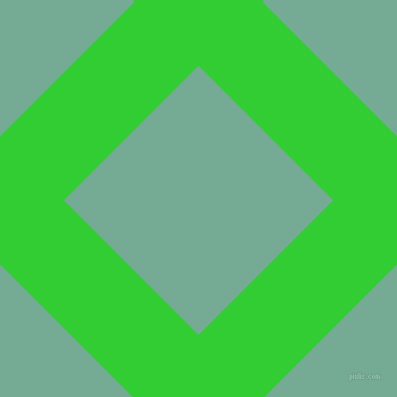 45/135 degree angle diagonal checkered chequered lines, 101 pixel line width, 213 pixel square size, Lime Green and Acapulco plaid checkered seamless tileable