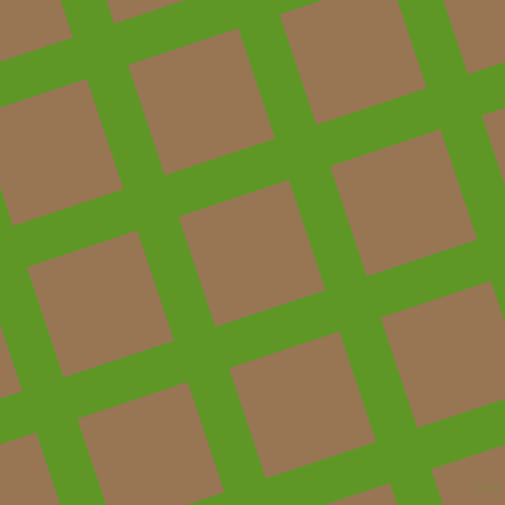18/108 degree angle diagonal checkered chequered lines, 63 pixel lines width, 168 pixel square size, Limeade and Pale Brown plaid checkered seamless tileable