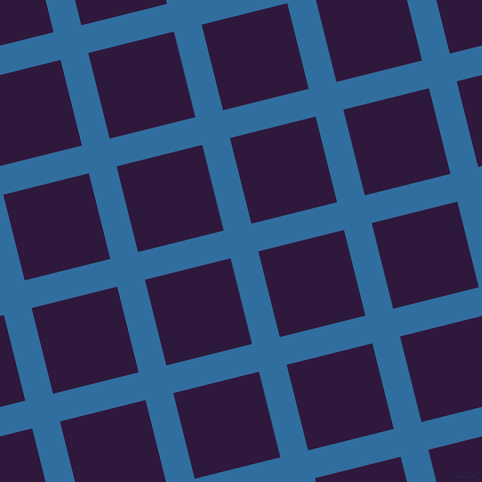 14/104 degree angle diagonal checkered chequered lines, 57 pixel lines width, 176 pixel square sizeLochmara and Blackcurrant plaid checkered seamless tileable
