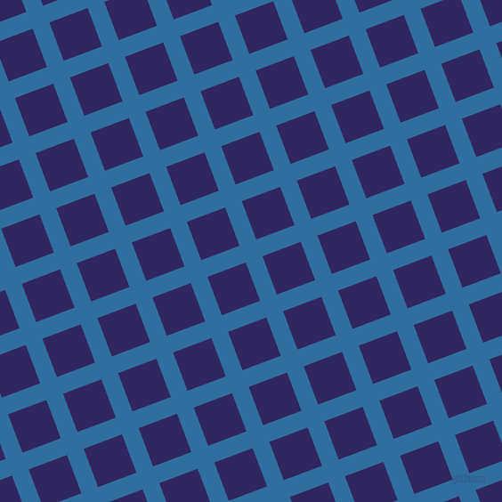 21/111 degree angle diagonal checkered chequered lines, 20 pixel line width, 46 pixel square size, Lochmara and Paris M plaid checkered seamless tileable
