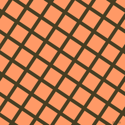 56/146 degree angle diagonal checkered chequered lines, 15 pixel line width, 59 pixel square size, Madras and Atomic Tangerine plaid checkered seamless tileable