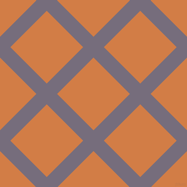 45/135 degree angle diagonal checkered chequered lines, 49 pixel line width, 172 pixel square size, Mamba and Raw Sienna plaid checkered seamless tileable