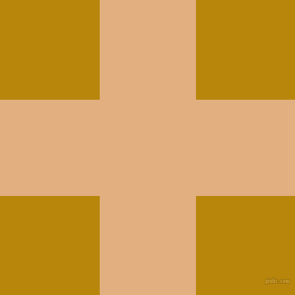checkered chequered horizontal vertical lines, 138 pixel lines width, 285 pixel square size, Manhattan and Dark Goldenrod plaid checkered seamless tileable