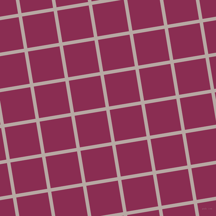 9/99 degree angle diagonal checkered chequered lines, 12 pixel line width, 109 pixel square size, Martini and Rose Bud Cherry plaid checkered seamless tileable