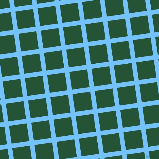 8/98 degree angle diagonal checkered chequered lines, 16 pixel lines width, 62 pixel square size, Maya Blue and Kaitoke Green plaid checkered seamless tileable