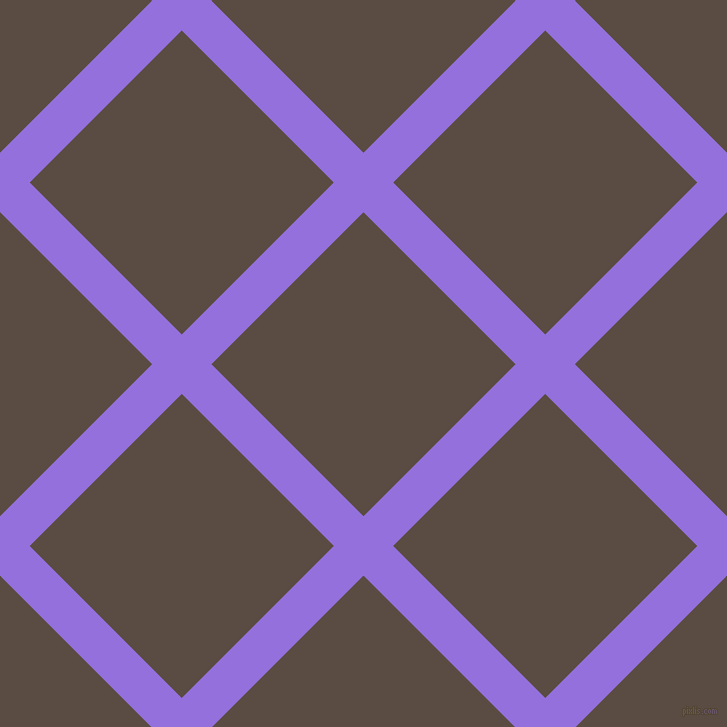 45/135 degree angle diagonal checkered chequered lines, 42 pixel lines width, 215 pixel square size, Medium Purple and Cork plaid checkered seamless tileable