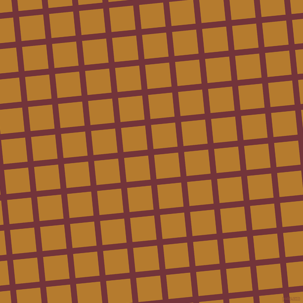 6/96 degree angle diagonal checkered chequered lines, 12 pixel lines width, 49 pixel square size, Merlot and Mandalay plaid checkered seamless tileable