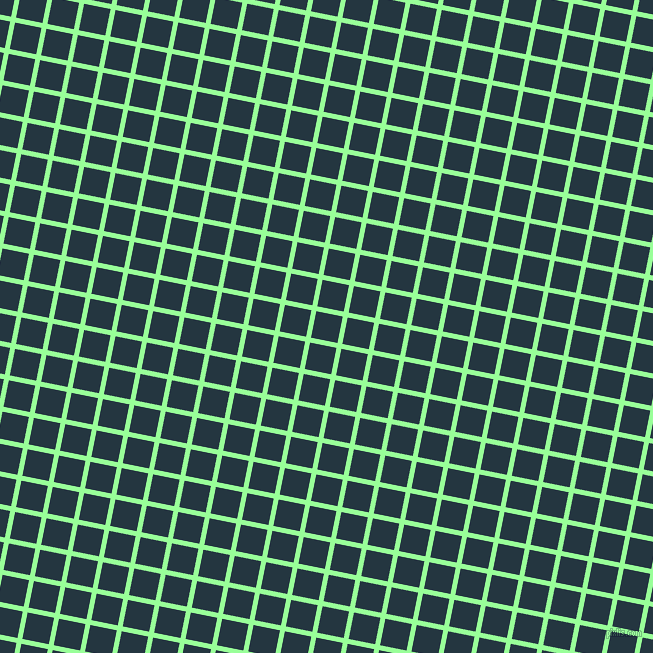79/169 degree angle diagonal checkered chequered lines, 5 pixel lines width, 27 pixel square size, Mint Green and Elephant plaid checkered seamless tileable