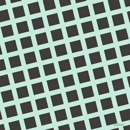 14/104 degree angle diagonal checkered chequered lines, 16 pixel lines width, 37 pixel square size, Mint Tulip and Zeus plaid checkered seamless tileable