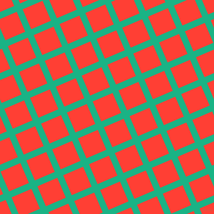 23/113 degree angle diagonal checkered chequered lines, 21 pixel line width, 71 pixel square size, Mountain Meadow and Red Orange plaid checkered seamless tileable