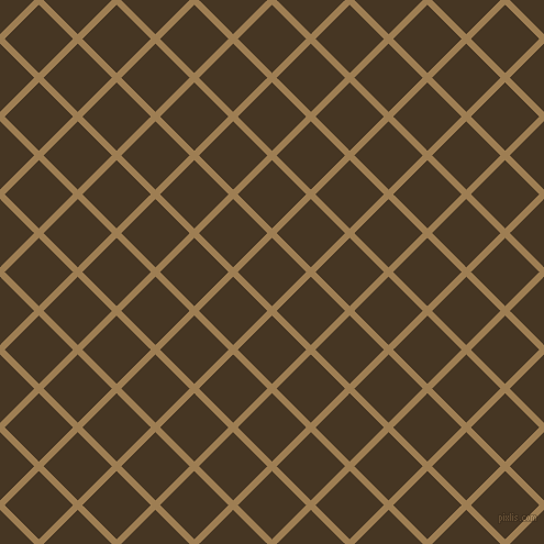 45/135 degree angle diagonal checkered chequered lines, 6 pixel line width, 44 pixel square size, Muesli and Clinker plaid checkered seamless tileable