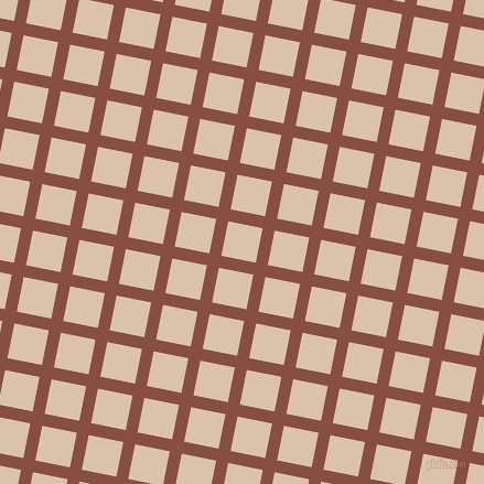 79/169 degree angle diagonal checkered chequered lines, 11 pixel lines width, 32 pixel square size, Mule Fawn and Bone plaid checkered seamless tileable