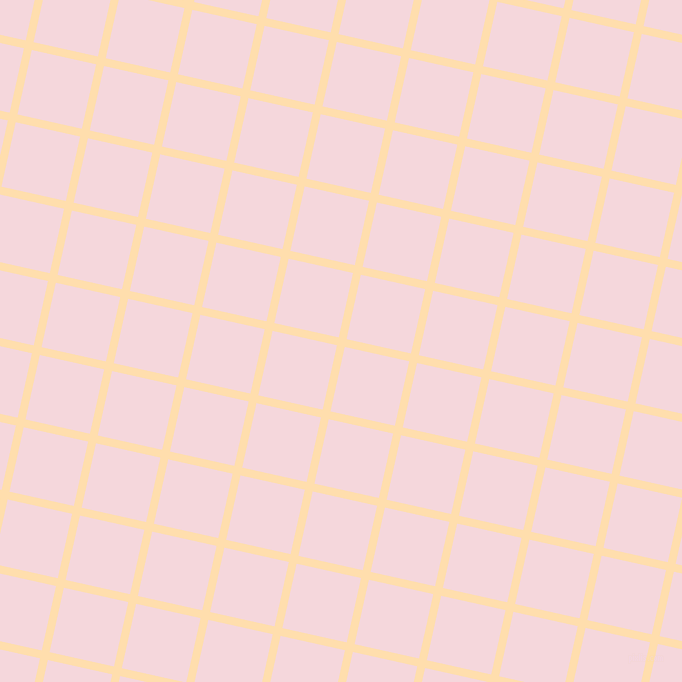 77/167 degree angle diagonal checkered chequered lines, 8 pixel lines width, 66 pixel square size, Navajo White and Cherub plaid checkered seamless tileable