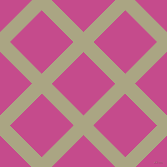 45/135 degree angle diagonal checkered chequered lines, 56 pixel line width, 179 pixel square size, Neutral Green and Mulberry plaid checkered seamless tileable