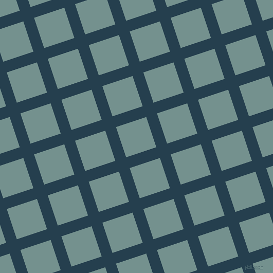 18/108 degree angle diagonal checkered chequered lines, 22 pixel lines width, 62 pixel square size, Nile Blue and Juniper plaid checkered seamless tileable