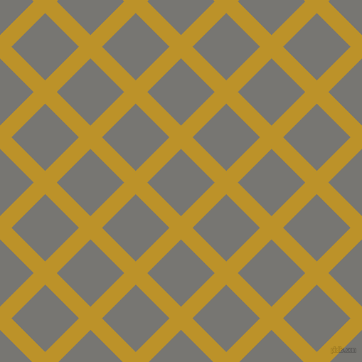 45/135 degree angle diagonal checkered chequered lines, 23 pixel line width, 67 pixel square size, Nugget and Dove Grey plaid checkered seamless tileable