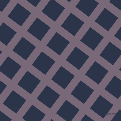 53/143 degree angle diagonal checkered chequered lines, 25 pixel lines width, 57 pixel square size, Old Lavender and Bunting plaid checkered seamless tileable