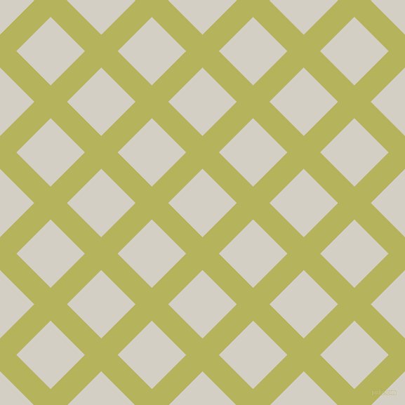 45/135 degree angle diagonal checkered chequered lines, 33 pixel lines width, 69 pixel square size, Olive Green and Westar plaid checkered seamless tileable