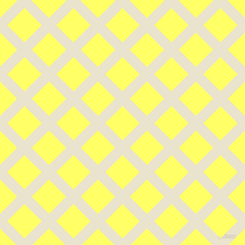 45/135 degree angle diagonal checkered chequered lines, 21 pixel lines width, 50 pixel square size, Orange White and Laser Lemon plaid checkered seamless tileable
