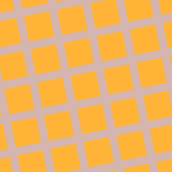 11/101 degree angle diagonal checkered chequered lines, 34 pixel line width, 110 pixel square size, Oyster Pink and Supernova plaid checkered seamless tileable