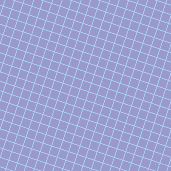 72/162 degree angle diagonal checkered chequered lines, 3 pixel lines width, 27 pixel square size, Pale Cornflower Blue and Blue Bell plaid checkered seamless tileable