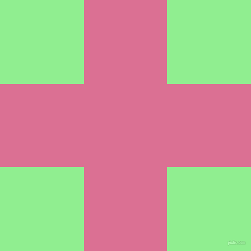 checkered chequered horizontal vertical lines, 167 pixel line width, 338 pixel square size, Pale Violet Red and Light Green plaid checkered seamless tileable
