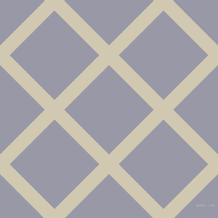 45/135 degree angle diagonal checkered chequered lines, 27 pixel line width, 124 pixel square size, Parchment and Santas Grey plaid checkered seamless tileable
