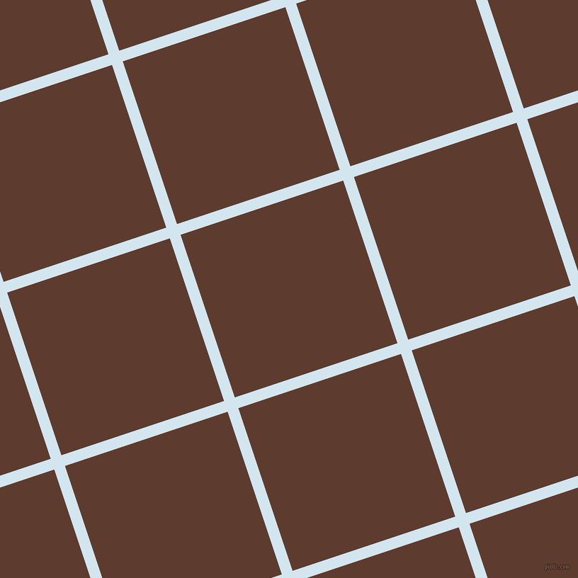 18/108 degree angle diagonal checkered chequered lines, 16 pixel lines width, 242 pixel square size, Pattens Blue and Cioccolato plaid checkered seamless tileable