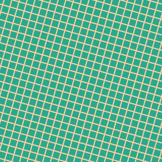 74/164 degree angle diagonal checkered chequered lines, 5 pixel lines width, 26 pixel square size, Peach and Niagara plaid checkered seamless tileable