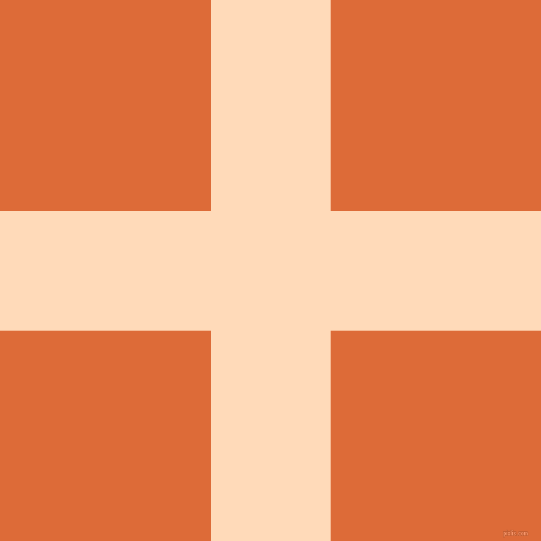 checkered chequered horizontal vertical lines, 170 pixel lines width, 599 pixel square size, Peach Puff and Sorbus plaid checkered seamless tileable