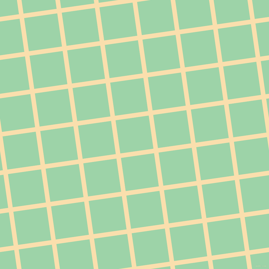 8/98 degree angle diagonal checkered chequered lines, 15 pixel line width, 110 pixel square size, Peach-Yellow and Chinook plaid checkered seamless tileable