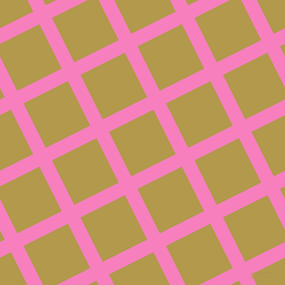 27/117 degree angle diagonal checkered chequered lines, 20 pixel lines width, 71 pixel square size, Persian Pink and Husk plaid checkered seamless tileable