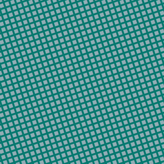 18/108 degree angle diagonal checkered chequered lines, 8 pixel line width, 16 pixel square size, Pine Green and Botticelli plaid checkered seamless tileable