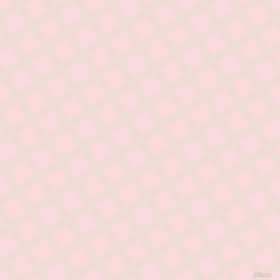 34/124 degree angle diagonal checkered chequered lines, 16 pixel lines width, 35 pixel square size, Pot Pourri and Pale Pink plaid checkered seamless tileable