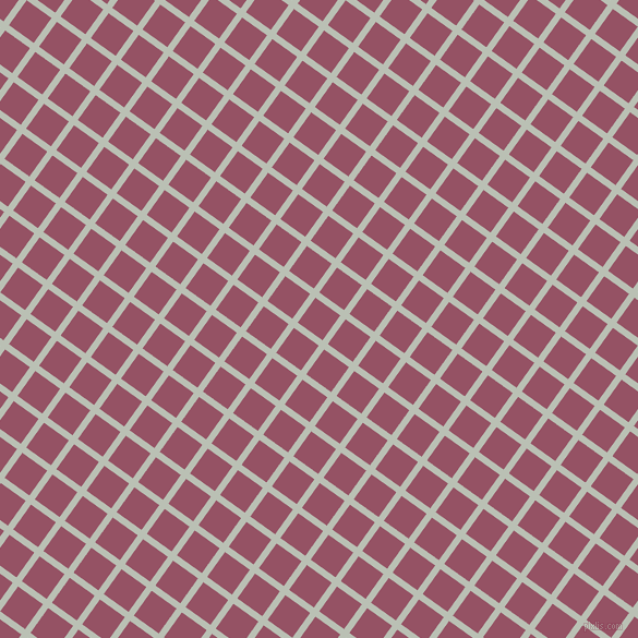 54/144 degree angle diagonal checkered chequered lines, 6 pixel line width, 28 pixel square size, Pumice and Vin Rouge plaid checkered seamless tileable