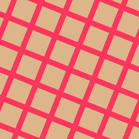 68/158 degree angle diagonal checkered chequered lines, 19 pixel lines width, 71 pixel square size, Radical Red and Brandy plaid checkered seamless tileable