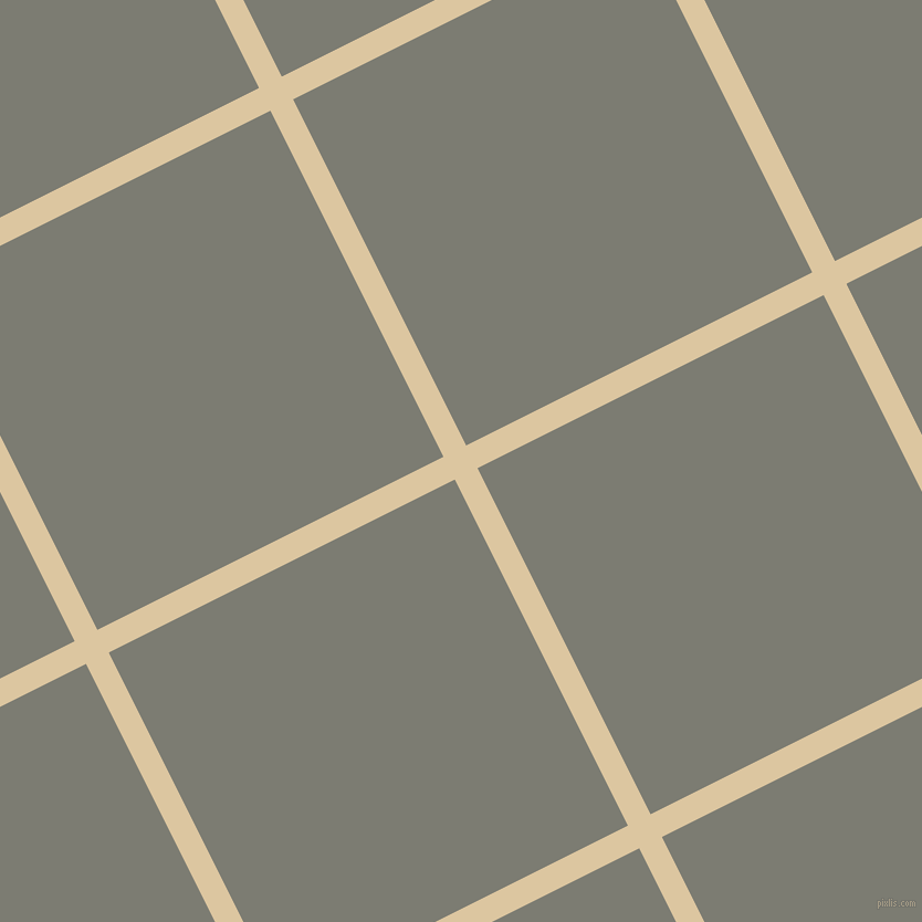 27/117 degree angle diagonal checkered chequered lines, 23 pixel line width, 350 pixel square size, Raffia and Tapa plaid checkered seamless tileable
