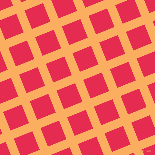 22/112 degree angle diagonal checkered chequered lines, 29 pixel line width, 66 pixel square size, Rajah and Amaranth plaid checkered seamless tileable