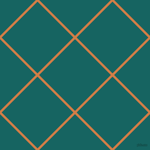 45/135 degree angle diagonal checkered chequered lines, 8 pixel line width, 174 pixel square size, Raw Sienna and Blue Stone plaid checkered seamless tileable