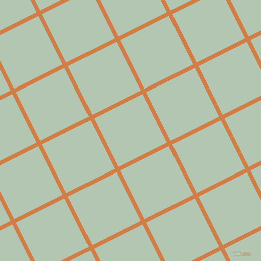 27/117 degree angle diagonal checkered chequered lines, 8 pixel line width, 108 pixel square size, Raw Sienna and Zanah plaid checkered seamless tileable