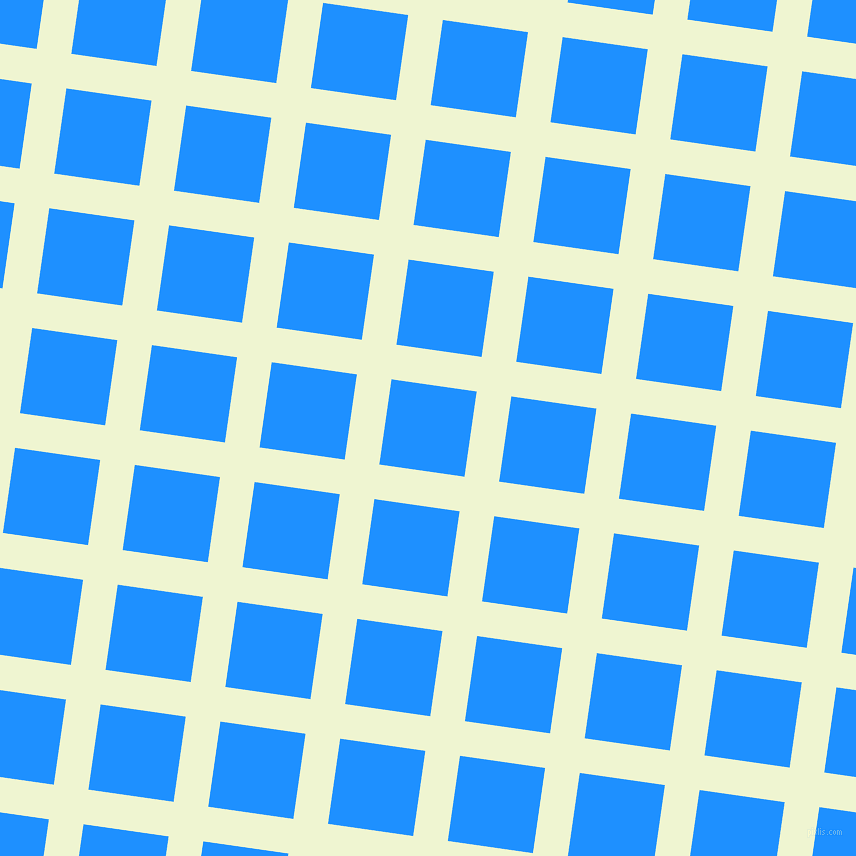82/172 degree angle diagonal checkered chequered lines, 35 pixel lines width, 86 pixel square size, Rice Flower and Dodger Blue plaid checkered seamless tileable