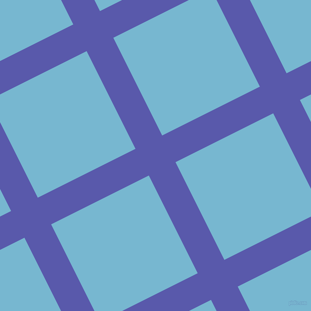 27/117 degree angle diagonal checkered chequered lines, 59 pixel lines width, 216 pixel square size, Rich Blue and Seagull plaid checkered seamless tileable