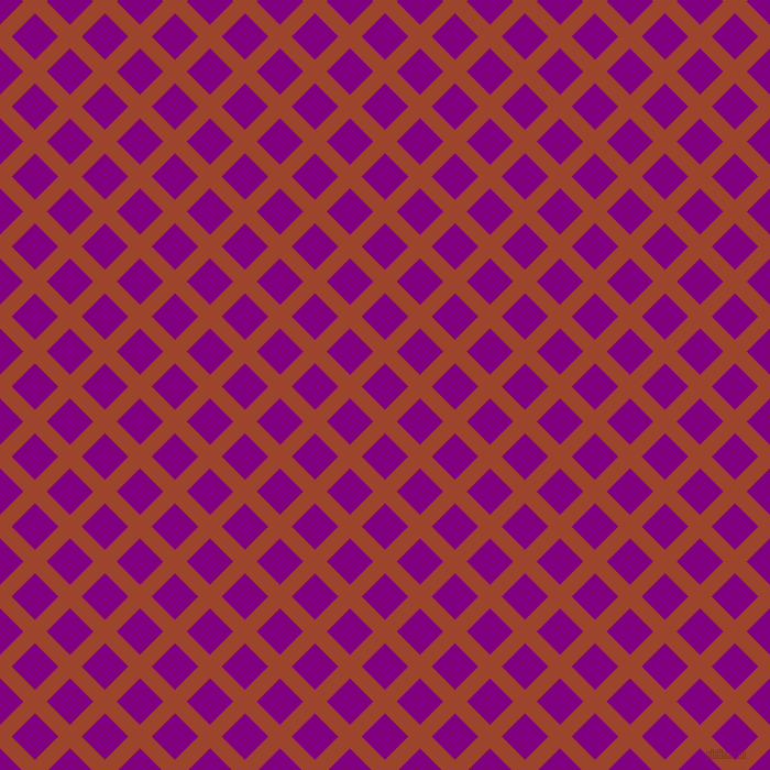 45/135 degree angle diagonal checkered chequered lines, 15 pixel lines width, 30 pixel square size, Rock Spray and Purple plaid checkered seamless tileable