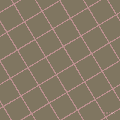 31/121 degree angle diagonal checkered chequered lines, 4 pixel line width, 65 pixel square size, Rosy Brown and Stonewall plaid checkered seamless tileable