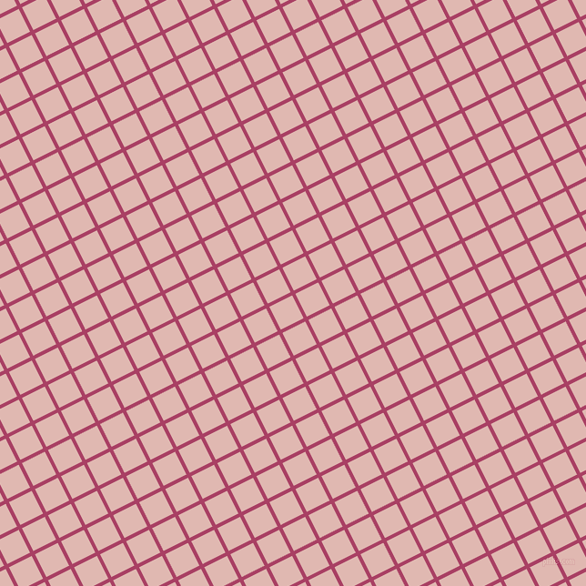27/117 degree angle diagonal checkered chequered lines, 4 pixel line width, 28 pixel square size, Rouge and Cavern Pink plaid checkered seamless tileable
